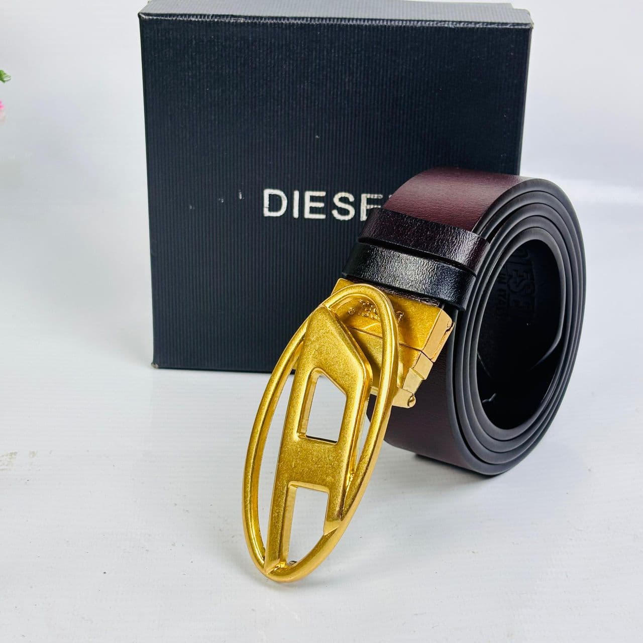 DIESEL REVERSIBLE LEATHER BELT